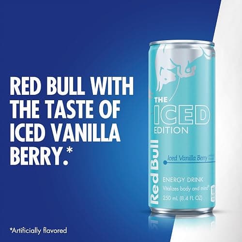 Red Bull Iced Vanilla Berry Energy Drink, 8.4 Fl Oz, Pack of 24 Cans (6 packs of 4) thumbnail 9