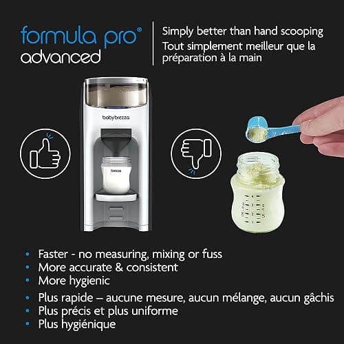 Baby Brezza Formula Pro Advanced Formula Dispenser Machine - Automatically Mix A Warm Formula Bottle Instantly - Easily Make Bottle With Automatic Powder Blending, White thumbnail 8