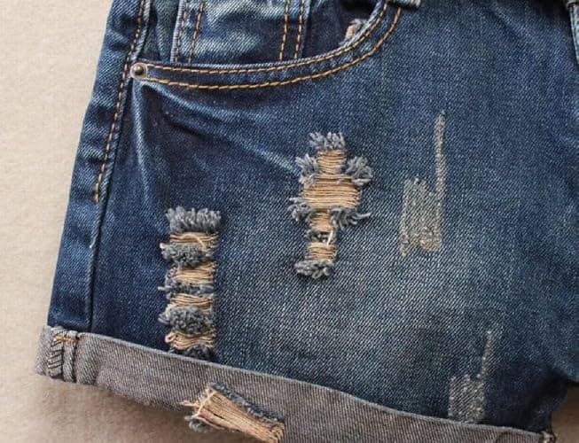Fensajomon Women's Low Rise Summer Ripped Distressed Frayed Denim Shorts Sexy Jean thumbnail 5