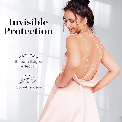 QUXIANG 4 Pairs Pasties Women Nipple Covers Reusable Adhesive Silicone Nippleless Covers Bra for Dress - 01 Flesh thumbnail 4