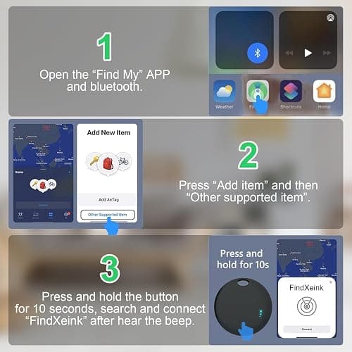 Tracker Tag 4 Packs Bluetooth Tracker, Smart Tag Locator Tracking Device, Keys Finder and Item Locator,Air Tracker Item Finders with Find My(iOS Only) Track Your Keys,Wallet,Luggage (Black) thumbnail 4