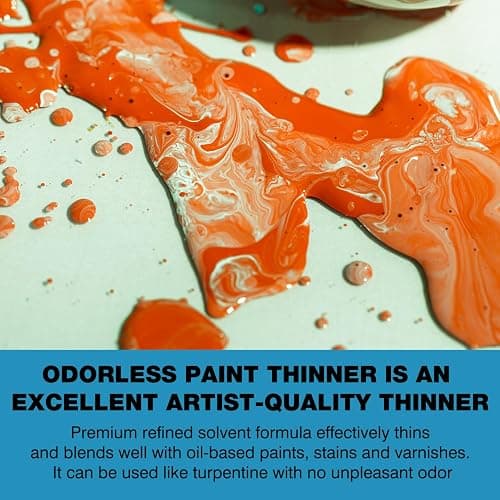Odorless Paint Thinner for Oil Painting - Oil Painting Thinner - Artist Paint Thinner - for Thinning Oils, Artists - 3.4oz thumbnail 6