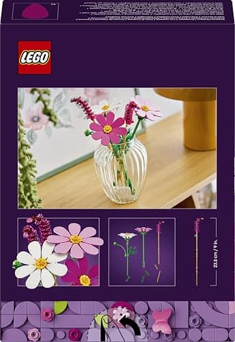 LEGO Botanicals Flores de Cosmos – Ramo de 3 Flores Artificiales de Colores y 2 Plantas Rabo de Gato – Decoración de la Habitación – Regalo de Cumpleaños para Niñas de 9+ Años – 11514 thumbnail 9