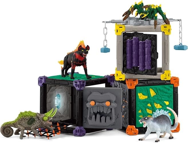 Schleich Eldrador Creatures - 71 PC BattleCave Arena Lava Vs. Shadow Playset - Lava Bull and Shadow Hound Set - Animal Monster Figurines for Boys and Girls - Fun Beast Toys for Kids Ages 7+ | 42673 thumbnail 4
