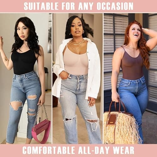 Glamhug Women's Shapewear Bodysuit - Tummy Control Seamless Waist Sculpting Body Shaper - Thong Body Suit thumbnail 5