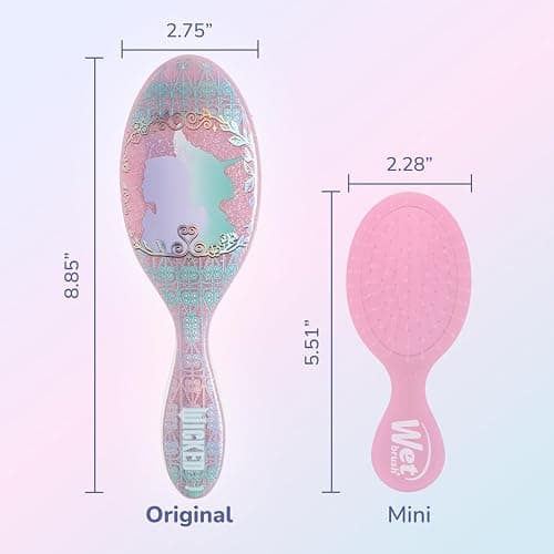 Wet Brush Original Detangler Friendship Kit (Wicked For Good) – Holiday Gift or Stocking Stuffer for Women & Men, Includes Hair Brush & Scrunchie with IntelliFlex Bristles for Wet & Dry Hair thumbnail 6