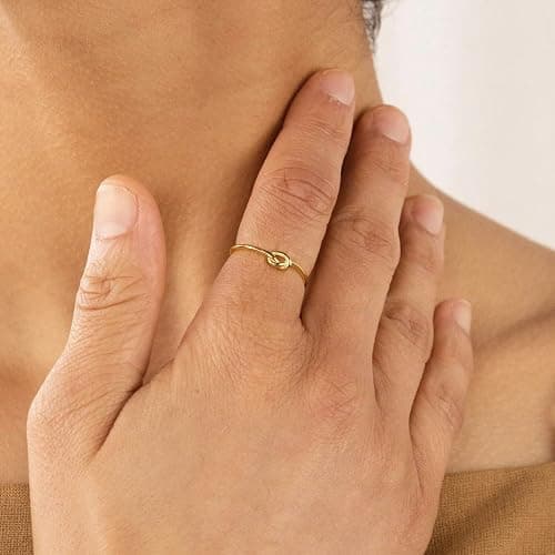 Honsny 11PCS Adjustable Stackable Rings for Women, Silver Gold Knuckle Rings Set Joint Finger Rings Pack Cute Rings for Teen Women thumbnail 4