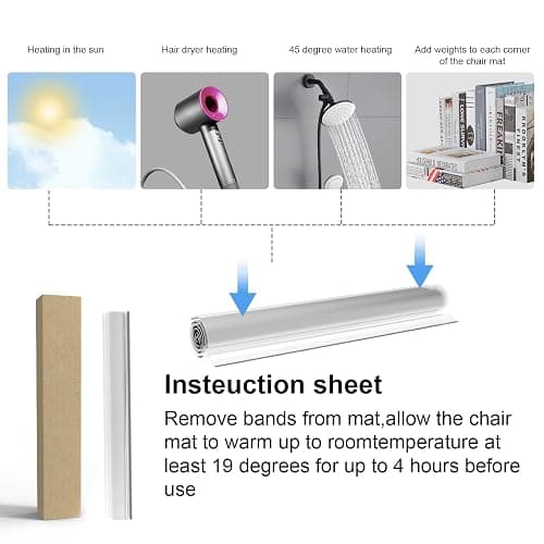 Office Chair Mat for Hardwood Floor,20"X24" Smooth Glide Slip Resistant Desk Chair Mat Hard Wood Floor Protector,Stay in Place Plastic Computer Chair Mats for Rolling Office Chairs Not for Carpet thumbnail 4
