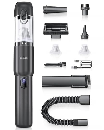 Car Vacuum 4-in-1 Small Handheld Vacuum w/ 20000Pa Suction, Cordless Hand Held Vacuum Rechargeable w/ Power Display, Portable Cordless Mini Car Vacuum with Led Light for Car Home Office Desk Keyboard - Image 1
