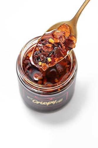 Hot Crispy Oil - Spicy Chili Crisp Blend of Olive Oil, Fresh Crispy Garlic, Shallots & Hot Chili Peppers - Designed for Pizza, Pasta, Eggs, Bread & More - Made in USA - Mild Heat - 6 fl oz - Original thumbnail 13