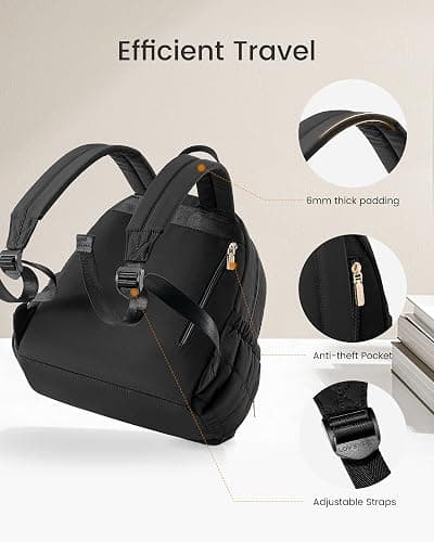 LOVEVOOK Small Backpack Purse for Women, Mini Puffer Backpack with Anti-theft Pocket, Lightweight Quilted Casual Daypack for Daily Work & Travel thumbnail 6