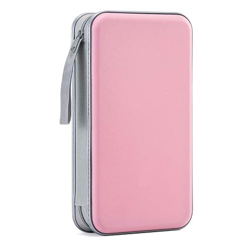 LIOVODE DVD Case, 96 Capacity CD Case Portable CD Holder Storage Hard Plastic DVD Wallet Holder Organizer for Car - Image 1