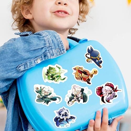 Omelo 103 PCS Video Game Stickers, Cute Cookie Run Kingdom Shadow Milk Aesthetic Bulk Sticker Pack for Water Bottles Laptop Waterproof Vinyl Birthyday Party Favors Decals Merch for Kids Teens Adults thumbnail 2