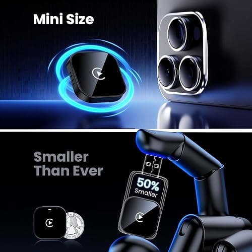 Yizro Wireless CarPlay Adapter for Apple iPhone ＆Android（2025-2026 Upgrade） Small Size, Plug and Play, Fast and Stable Connection Wireless Adapter for CarPlay＆Android thumbnail 3
