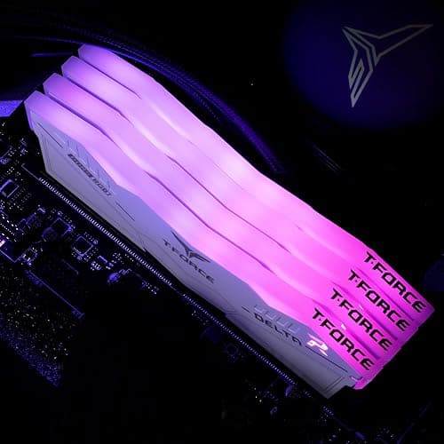 TEAMGROUP T-Force Delta RGB DDR5 Ram 32GB (2x16GB) 6000MHz PC5-48000 CL30 Intel XMP 3.0 & AMD Expo Compatible Desktop Memory Module Ram White FF4D532G6000HC30DC01 thumbnail 8