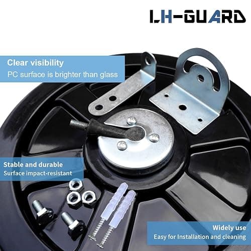 LH-GUARD Convex Mirror - 18" Security Mirror for Business, Garage, Warehouse, Office. 18 Inch Convex Safety Mirror Indoor Outdoor with Clear View Wall-Mounted thumbnail 3