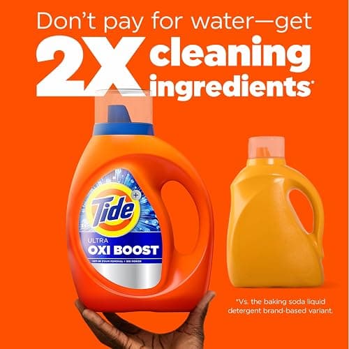 Tide Ultra Oxi Boost Liquid Laundry Detergent, 92 fl oz, 65 Loads, Advanced Stain Remover, Laundry Detergent Liquid with Extra Oxi Power thumbnail 6