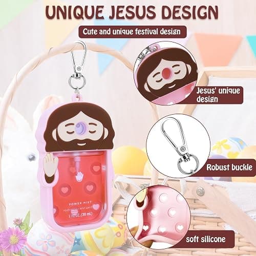 SBZYHYCJ Silicone Case Compatible with Touchland Hand Sanitizer Spray, Touchland Keychain, Protective for Power & Glow Mist 1 FL Oz/30ML, Hand Sanitizer Spray Accessory for Father's Day(Pink) thumbnail 2