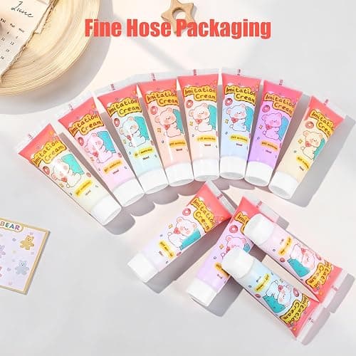 Mesenymm Cream Glue, 12 PCS 15ml Simulation Cream Glue Kit, DIY Phone Case Kit with 12 PCS Piping Tip for Case Craft Party Birthday Gifts Mirror Jewelry Accessories thumbnail 7