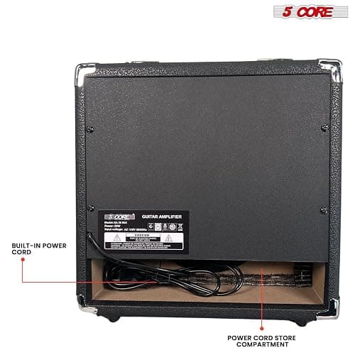 5 Core Guitar Amp 20 Watt Electric Amplifier w Built in 6.5" Speaker Aux Headphone Jack Portable Mini Practice Amps w Gain Bass Treble Volume and Mid thumbnail 8