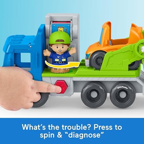 Fisher-Price Little People Load & Roll Hauler Playset | Toy Car Carrier, 3 Play Pieces, Mechanic Pretend Play, Toddlers & Preschool Kids Ages 1+ Years thumbnail 5