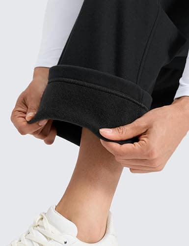 CRZ YOGA Cotton Fleece Lined Sweatpants Women 28"/30"/32" Straight Leg Casual Lounge Sweat Pants for Women thumbnail 3