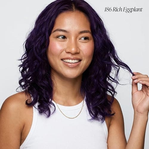 Adore Semi Permanent Hair Color, 186 Rich Eggplant, 4 Fl Oz | Vegan & Cruelty-Free Purple Hair Dye | No Ammonia, No Peroxide, No Alcohol thumbnail 2