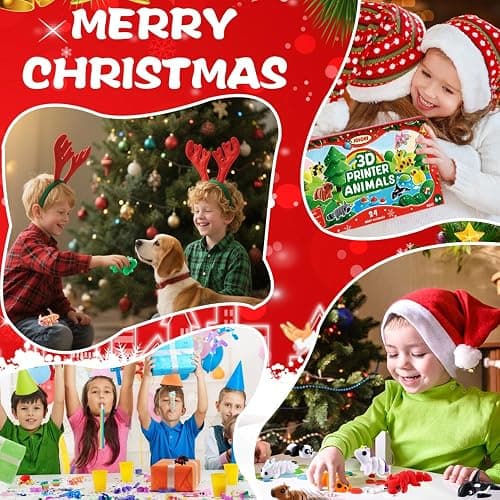 JOICEE 2025 Christmas Advent Calendar with Mini 3D Print Animals, 24 Days Mini Animal Figurines Toys Set Xmas Articulated Flexible Fidget Gifts for Kids Boys Girls Christmas Party Favors thumbnail 5