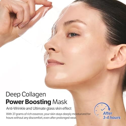 SUNGBOON EDITOR Deep Collagen Boost Set | Face Mask (4ea) & Serum | Glass Skin & Firming Care Kit | 2.16M ppb Collagen + Volufiline | Stocking Stuffers, Gifts for Women | Korean Skincare thumbnail 5