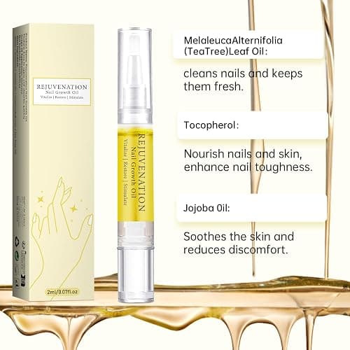 Fiorland Nail Growth Oil, Rejuvenation Nail Strengthener & Repair Serum with Nail File- 3 in 1 Formula for Instant Growth, Cuticle Care (3PCS) - 1 Count (Pack of 3) thumbnail 3