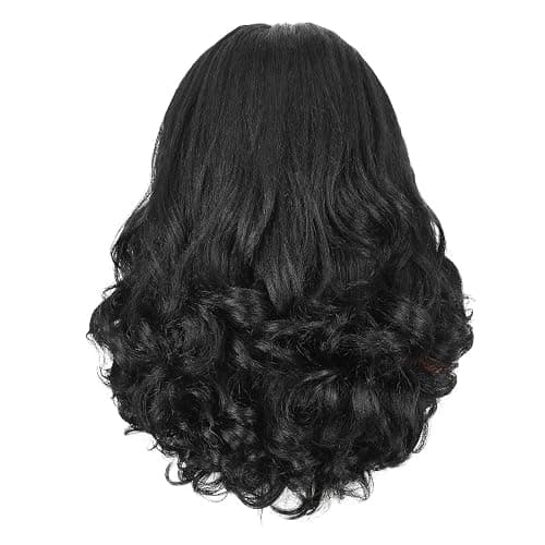 Quantum Love Yaki Curly Headband Wigs for Black Women - Kinky Straight Black Headband Curly Ends Synthetic Wear and Go Glueless Half Wig with Headbands Attached thumbnail 4