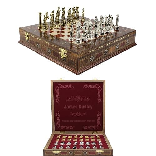 Antochia Crafts 11 Inches Custom Chess Set - Personalized Chess Set - Gift Idea for Son, Husband, Father and Anyone for Birthday, Anniversary and Any Occasion, 2 players - Image 1
