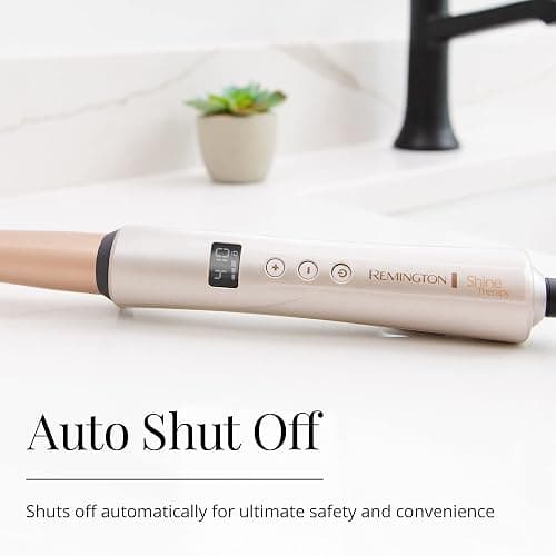 Remington Shine Therapy Argan Oil & Keratin Infused ½-1 Inch Tapered Curling Wand for Natural Curls, Includes Heat Glove thumbnail 6