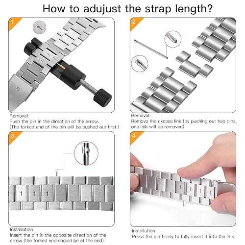 Lenrao Thin Stainless Steel Bands Compatible with Apple Watch 38mm 40mm 41mm 42mm 44mm 45mm 46mm for Women, Metal Straps for iWatch Series 11 10 9 8 7 6 5 4 3 2 1 SE thumbnail 5