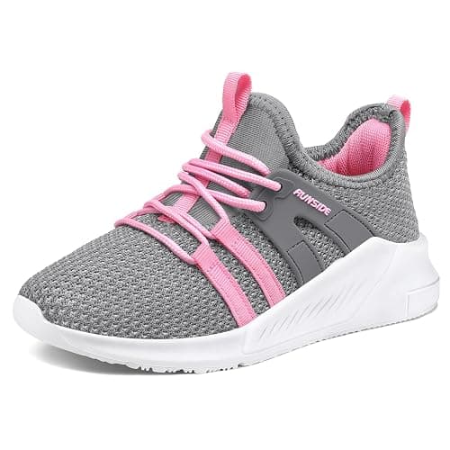 RUNSIDE Boys Girls Tennis Shoes Kids Lightweight Breathable Sneakers Lace-up Running Athletic Shoes for Toddler/Little Kid/Big Kid - Image 1