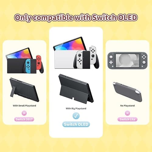 Kuitmor Protective Shell for Switch OLED,Slim Cute Pattern Dockable Cover Case Compatible with Switch OLED,Anti-Scratch and Shock-Absorption Design Cover Skins for Joystick（Pompompurin） thumbnail 2
