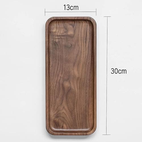 muso wood Petit plateau de service en bois de noyer - Rectangulaire - 30 x 13 cm - Plateau de service thumbnail 3