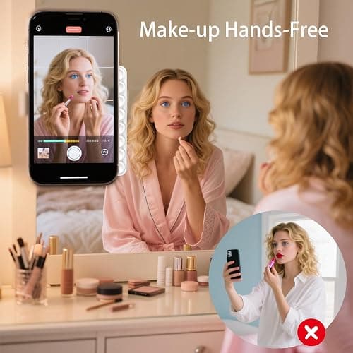 DreamsLink.LC Silicone Double-Sided Suction Phone Grip Detachable Mount - Car Dashboard/Shower Phone Holder, Hands-Free for Selfies & Videos, TikTok/ASMR/Yoga (Small (White+Black), Small) thumbnail 4