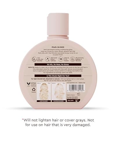 Glaze Supergloss Color Conditioning Gloss With Dispensing Pump – Hydrating Semi-Permanent Color Toning Hair Gloss & Shine Boost – For Light Blonde Hair – 6.4 Fl Oz - Purple - Pearl Blonde thumbnail 7
