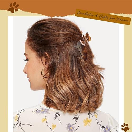Hapdoo Dachshund Gifts for Women, Acetate Animal Dachshund Dog Hair Clips for Puppy Lovers Gifts, Cute Pet Hair Accessories Stocking Stuffers for Christmas, Birthday thumbnail 2