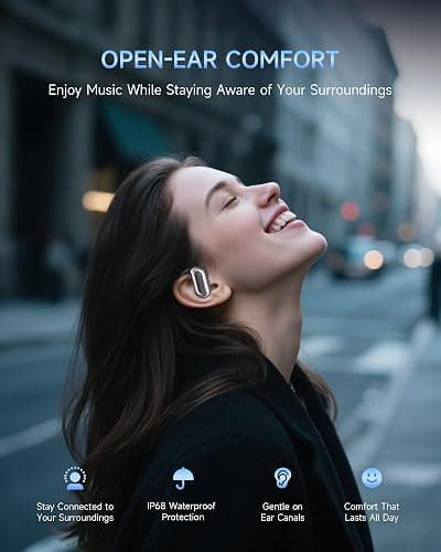 Mosyxe AI Translation Earbuds Real Time 144 Language Translator Earbuds for iPhone and Android Translation Headphones Translating Device for Travel Business Learning with Charging Case thumbnail 4