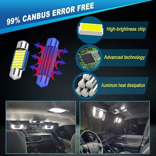 WEIMELTOY LED Interior Light Kit Package for Toyota 4Runner 2006-2021 Interior Lights + License Plate Lights + Cargo Lights + Back Up Reverse Lights + Install Tool etc. (18pcs LED bulbs total) thumbnail 6