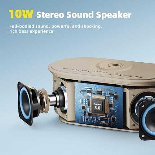 Odokee Sound Machine Alarm Clock for Bedrooms with Wireless Charging | Dimmable Clock with Bluetooth Speaker - White Noise Machine for Sleeping with 21 Soothing Sounds for Baby Adults Kids - Putty thumbnail 5