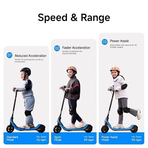 Segway Ninebot eKickScooter - Electric Scooter for Kids 6-14, w/t Adjustable Handlebar Height (Only C2 Pro) for Riders up to 132 lbs, Includes New Cruise Mode, UL-2272 Certified thumbnail 5