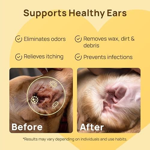 HICC PET Ear Cleaner Finger Wipes for Dogs & Cats, Vet-Recommended Dog Ear Infection Treatment to Relief Itching & Inflammation, Remove Wax, Dirt & Stop Smelly, Non-Irritating, 50ct(Coconut Scent) thumbnail 4