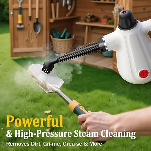 Steam Cleaner, Pressurized Multi-Surface Natural Handheld Steam Cleaner for Home with Lock Button&16 PCS Tools, Portable Steamer for Deep Cleaning Car, Bathrooms, Kitchens, Grout, Tile, and Windows thumbnail 2