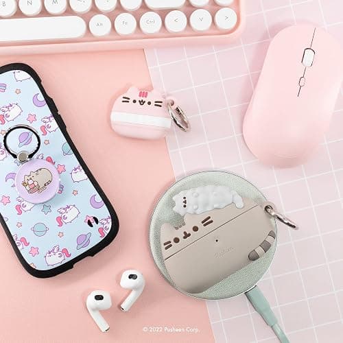 iFace x Pusheen The Cat [ Compatible with AirPods Pro ] Cute Case - Silicone Protective Cover [Carabiner Clip Included] [Wireless Charging Compatible] - Pusheen & Stormy thumbnail 7