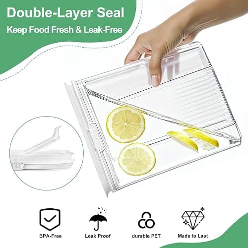 Cereal Containers Storage, 3 PCS PET Airtight Food Storage Containers With Lids (4L/135.2oz) For Kitchen Pantry Cabinet Organization, Plastic Clear BPA-Free Canister Set For Dry Food Flour Sugar Rice thumbnail 4