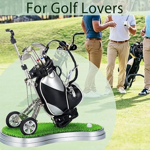 Gifts for Men, Golf Pen Holder Desk Accessories for Men Women Golfers, Birthday Graduation Gifts for Him Her, Dad Gifts for Dad Husband from Daughter Son Wife, Funny Home Office Decor Gadgets for Boss thumbnail 6