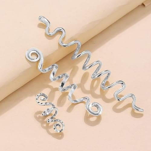 FRDTLUTHW 6 Pcs Hair Accessories Loc Hair Jewelry for Women Braids, Dreadlock Accessories Metal Hair Clips Decoration Silver(Multiple Styles)-style 2 - Color.Gold thumbnail 6
